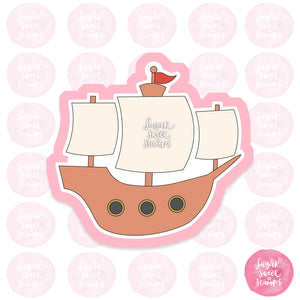 pirate ship boat custom cookie cutter