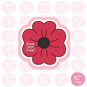 poppy flower custom cookie cutter