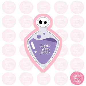 halloween skull potion vial custom cookie cutter