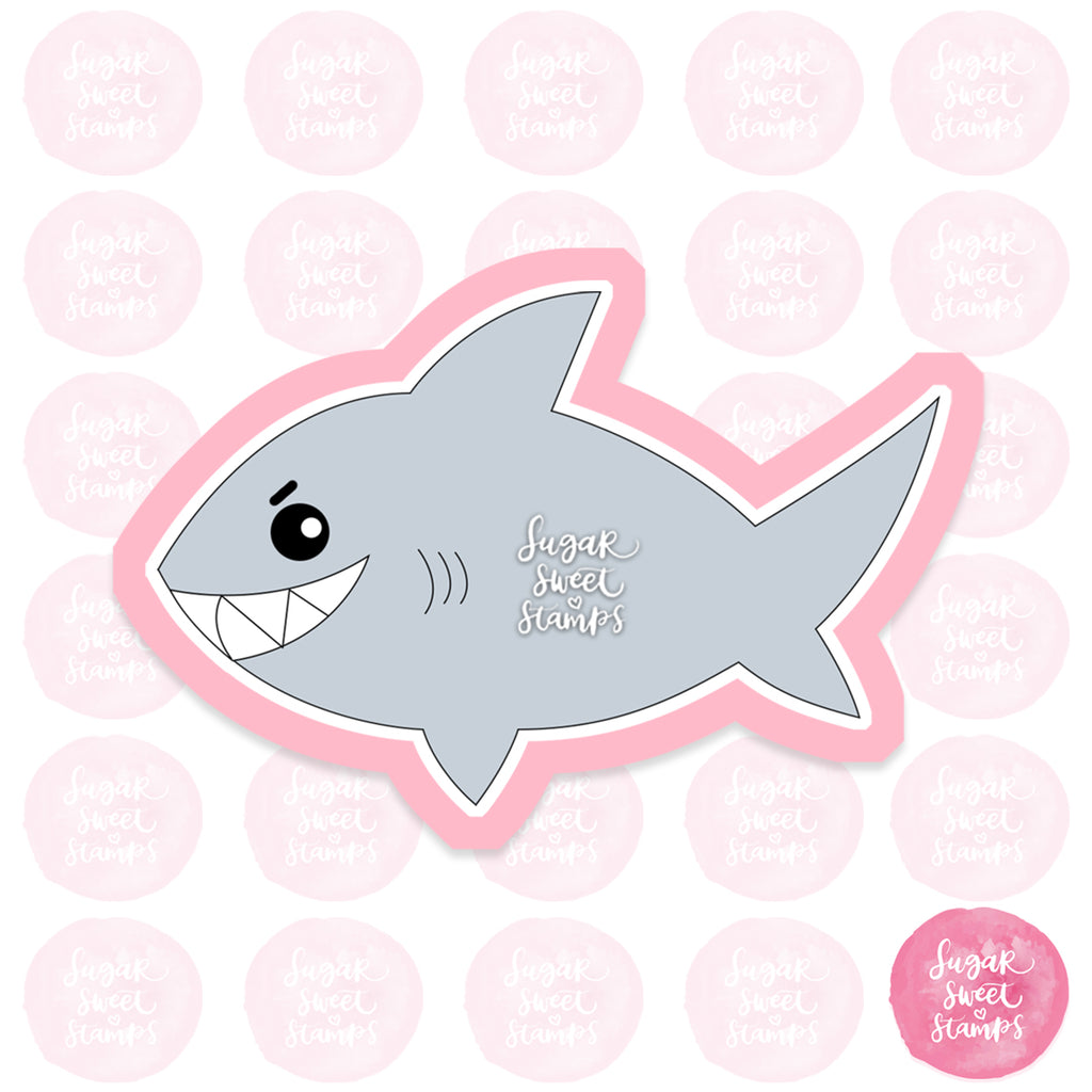 ocean deep sea creature shark fish cute custom 3d printed cookie cutter