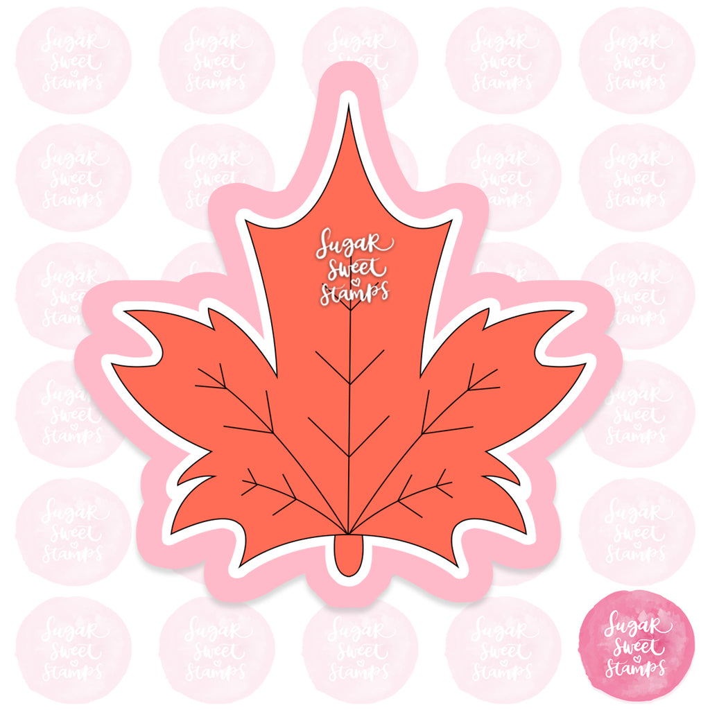 maple leaf leaves nature tree orange fall autumn october custom 3d printed cookie cutter