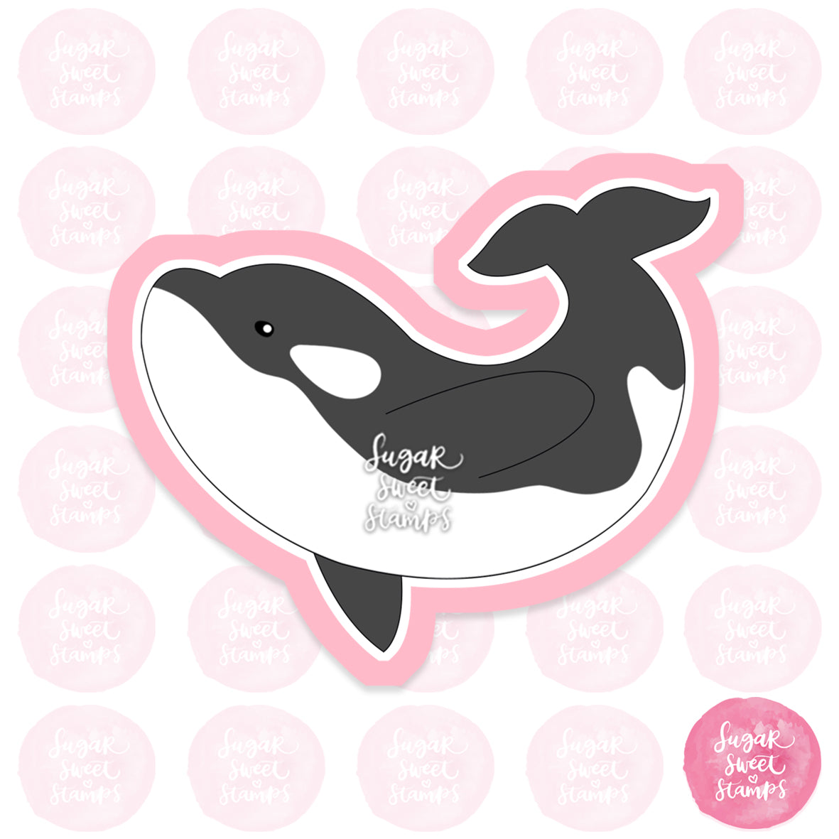orca killer whale seal sea ocean creature fish custom 3d printed cookie cutter