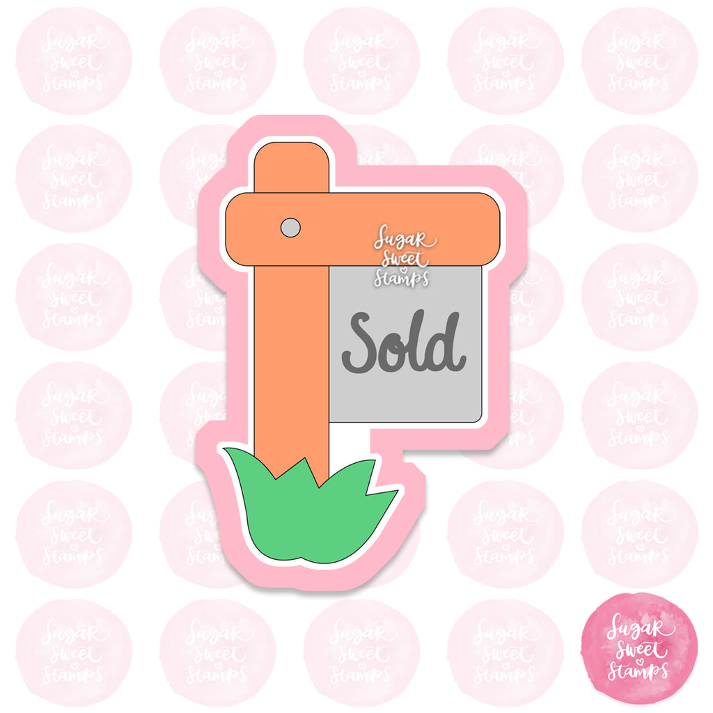 cute house sold sign custom 3d printed cookie cutter